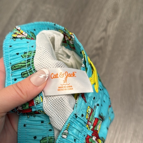 Boy's Toddler Cat & Jack Piñata Cactus Summer Bathing Suit Bottoms Size 2T - Picture 4 of 6